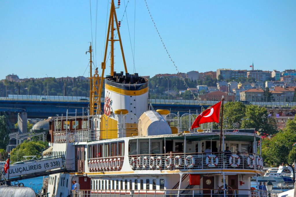 White and Yellow Ship on Sea